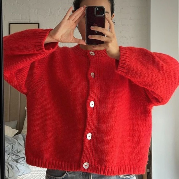 ✨SOLD✨Shaina Mote cropped red sweater size xs - Picture 5 of 11
